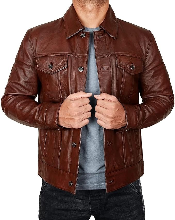 Men's Leather Jacket – Black