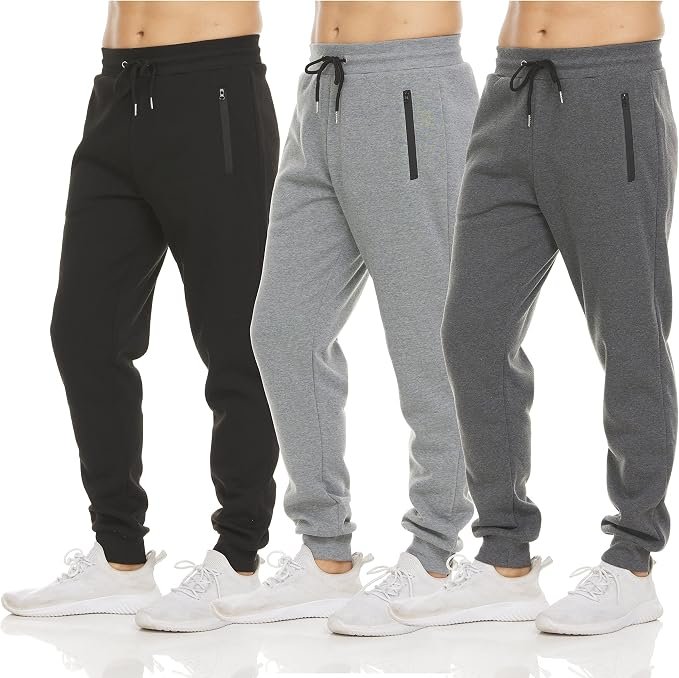 Men's Zip Pocket Joggers – Black