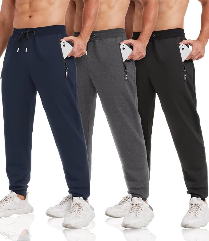 Men's Zip Pocket Joggers – Navy