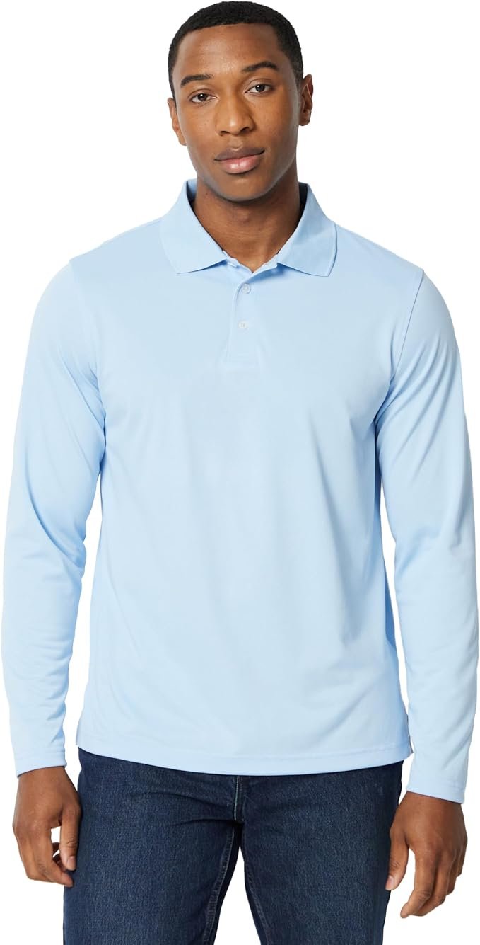 Men's Long Sleeve Polo Shirt – Navy