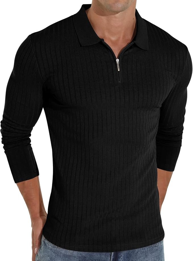 Men's Slim Fit Polo Shirt – Black