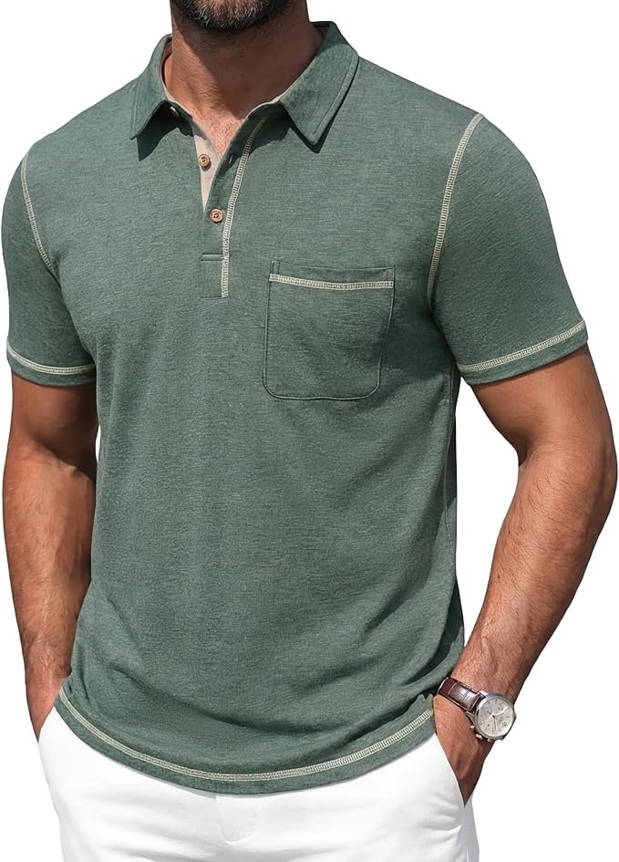 Men's Solid Polo Shirt – Grey