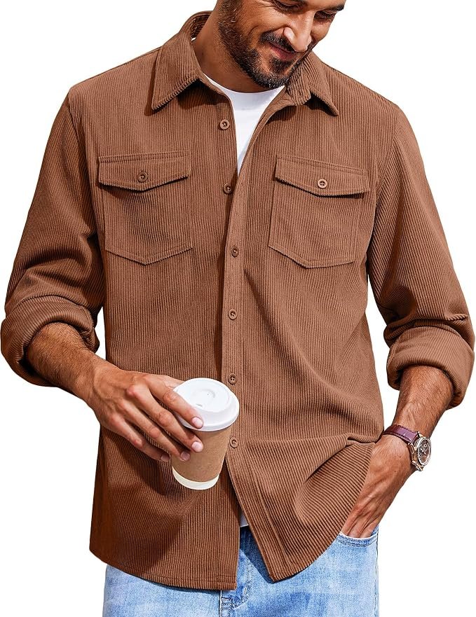 Men's Casual Button-Down Shirt – Navy