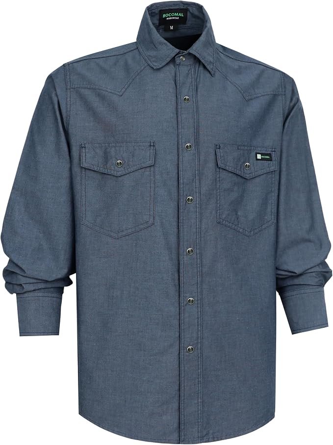 Men's Chambray Shirt – Navy